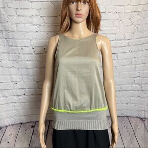 New Hache Top Beige Knit Accent Size S